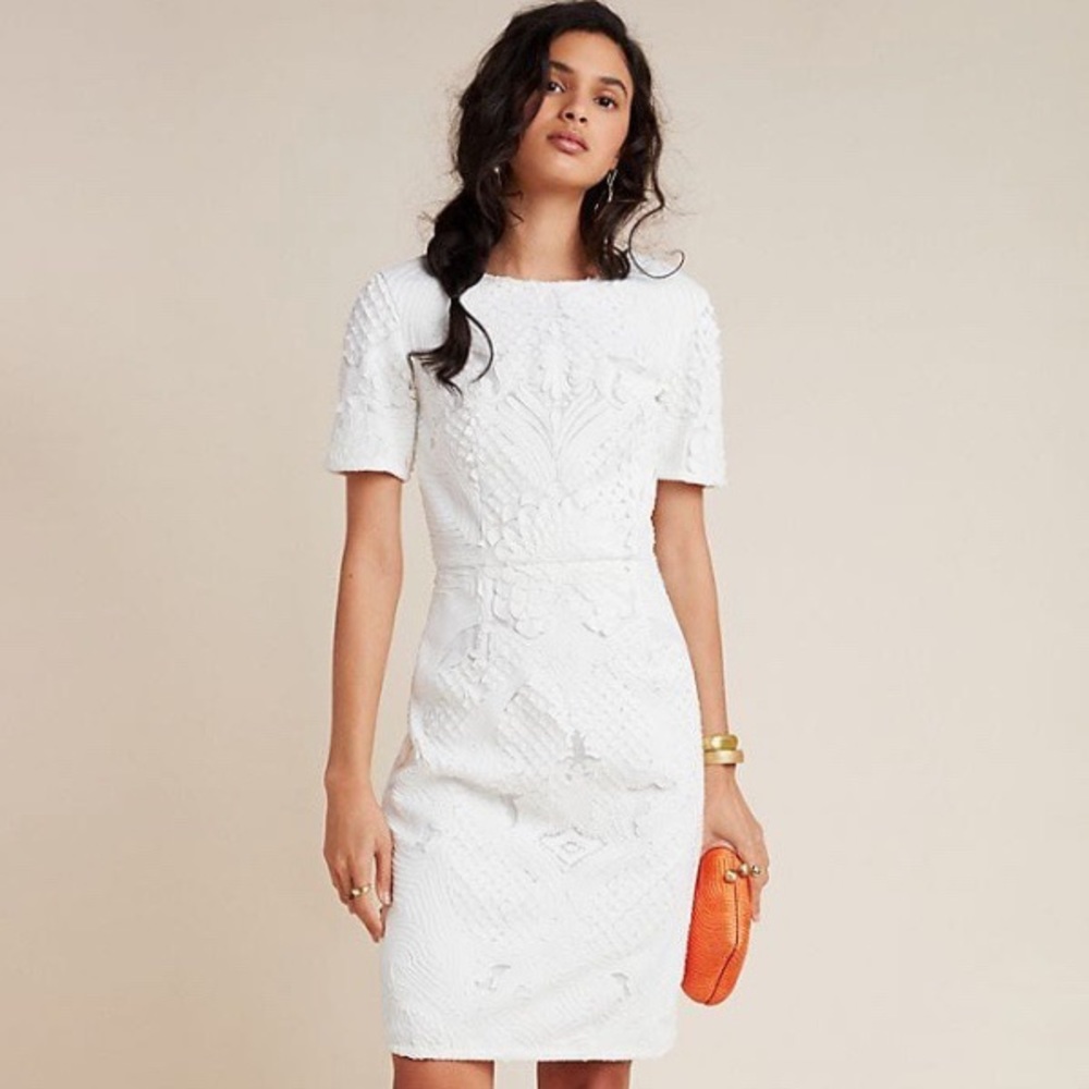 Pankaj and Nidhi Joelle white short sleeve dress 2